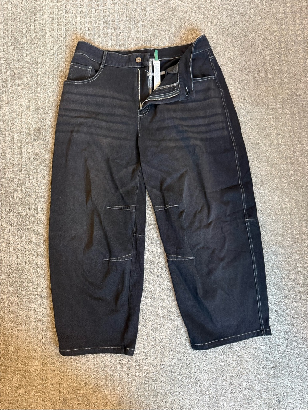 HALARA Black Barrel Jeans